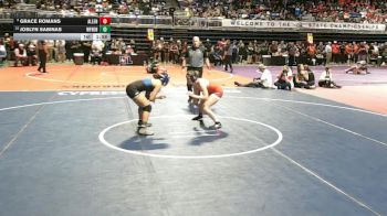 6A 120 lbs Champ. Round 1 - Joslyn Sabinas, Wolfforth Frenship vs Grace Romans, Allen