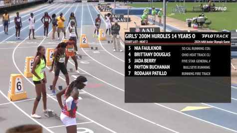 Youth Girls' 200m Hurdles, Finals 2 - Age 14