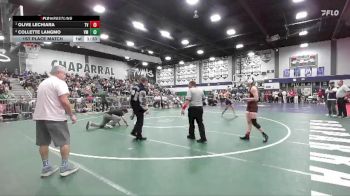 115 lbs 1st Place Match - Olive Lechiara, Temecula Valley vs Collette Langmo, Vista Murrieta