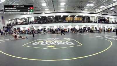 149 Freshman/Soph Semifinal - Antonio Shelley, Baldwin Wallace vs Andy Sanchez, Baldwin Wallace