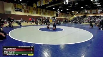 56 lbs Round 2 - Mila Sweeney, Swarm Wrestling Club vs Troy Valdez, SoCal Hammers Wc