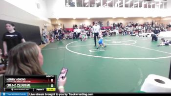 38-40 lbs Round 2 - Freyja Petersen, Steelclaw Wrestling Club vs Henry Adkins, Steelclaw Wrestling Club