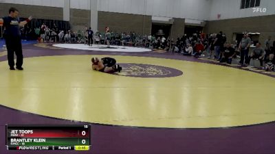 115 lbs Placement (4 Team) - Brantley Klein, F/MCC vs Jet Toops, Pierz