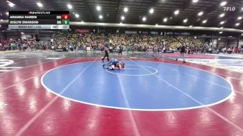 115 lbs Champ. Round 1 - Arianna Harbin, Dickinson Wrestling Club vs Joslyn Swanson, Siouxland Wrestling Academy