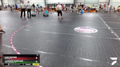 72 lbs Round 4 (6 Team) - Cameron Bartlow, Team Palmetto vs Liam Snyder, Glasgow