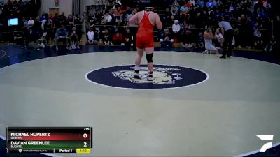 215 lbs Semifinal - Michael Hupertz, Geneva vs Davian Greenlee, Buchtel