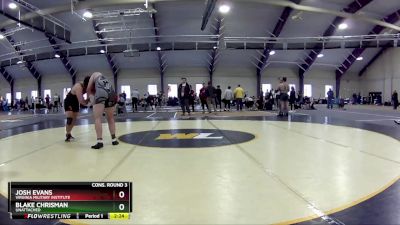 285 lbs Cons. Round 3 - Josh Evans, Virginia Military Institute vs Blake Chrisman, Unattached