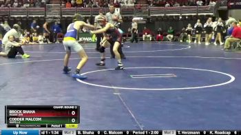 1A-106 lbs Champ. Round 2 - Brock Shaha, Mount Ayr vs Codder Malcom, Wapello