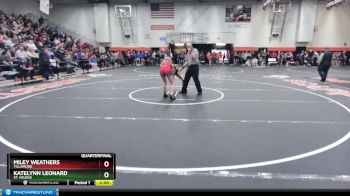 110 lbs Quarterfinal - Katelynn Leonard, St. Helens vs Miley Weathers, Tillamook