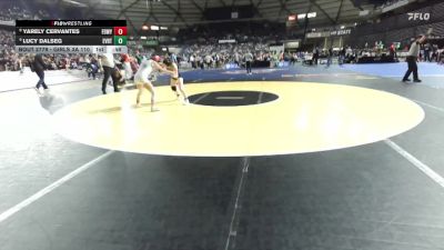 Girls 3A 110 lbs 7th Place Match - Yarely Cervantes, Federal Way (Girls) vs Lucy Dalseg, Everett (Girls)