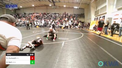 52 lbs Quarterfinal - Sage Zumwalt, Grove Takedown Club vs Rodger Solt, Sperry Wrestling Club