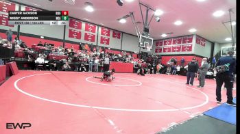 132 lbs Consi Of 16 #2 - Carter Jackson, Bishop Kelley vs Miggy Anderson, McAlester