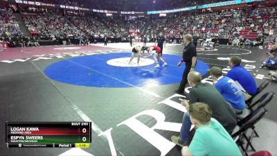 D2-175 lbs Semifinal - Espyn Sweers, Mauston/Necedah vs Logan Kawa, Medford Area