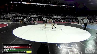 143 lbs Semifinal - Dafne Guadarrama, Franklin (Elk Grove) vs Leilani Igarashi, Del Oro