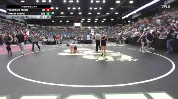 120 lbs Champ. Round 1 - Rylee Burke, Kansas City - Piper HS vs Madison Ketch, Great Bend Hs
