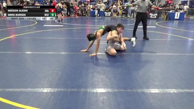 116 lbs Consy 3 - Neeson Aleski, Shaler vs Greg Burkes, Westshore W.C.