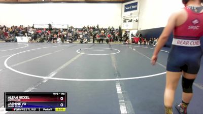 145 lbs Quarterfinal - Aleah Nickel, Unattached vs Jasmine Vo, Santa Rosa JC