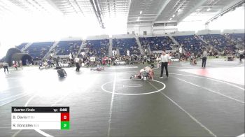 130 lbs Quarterfinal - Bryson Davis, Stout Wr Ac vs Ruben Gonzales, Silverback WC