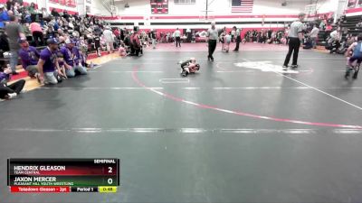 55 lbs Semifinal - Hendrix Gleason, Team Central vs Jaxon Mercer, Pleasant Hill Youth Wrestling