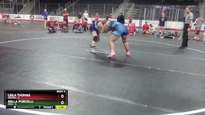 W 180 lbs Round 3 (3 Team) - Leila Thomas, Indiana vs Bella Porcelli, Iowa