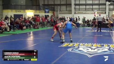 133 lbs Cons. Round 1 - Connor Doran, Worcester Polytechnic Institute vs Austin Monteiro, Western New England University