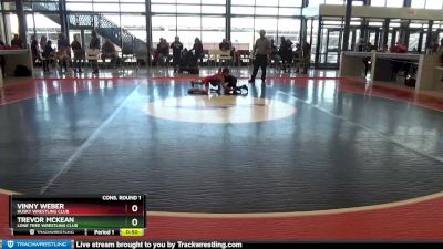 B-10 lbs Cons. Round 1 - Trevor McKean, Lone Tree Wrestling Club vs Vinny Weber, Husky Wrestling Club