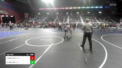 130 lbs Semifinal - Justin Barnard, Pomona Elite vs Asher Navratil, Athlos Wrestling