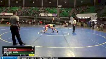 106 lbs Semifinal - Benjamin Santy, St. John Paul II vs Briley Carter, Ohatchee