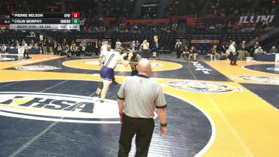 3A 285 lbs Champ. Round 1 - Colin Murphy, Downers Grove (North) vs Pierre Nelson, Oak Park (O.P.-River Forest)