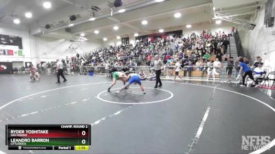 144 lbs Champ. Round 2 - Ryder Yoshitake, San Marino vs Leandro Barron, Littlerock