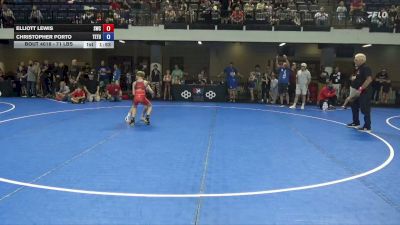 71 lbs Cons. Quarters - Elliott Lewis, Stallions Wrestling Club vs Christopher Porto, Team Tugman
