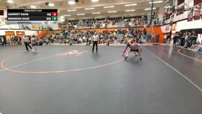 126 lbs Semifinal - Garrett Davis, Powell Middle School vs Bronson Haun, Shoshoni Junior High School