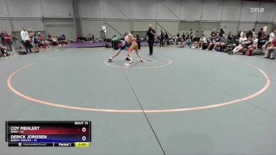 100 lbs Quarters & 1st Wb (16 Team) - Coy Mehlert, Iowa vs Derick Jorissen, North Dakota