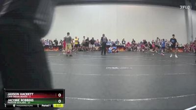 96 lbs Round 2 (10 Team) - Jacobie Robbins, Missouri Outlaws vs Jaxson Hackett, Lake Gibson Braves