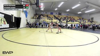 125 lbs Semifinal - Baylin Maynard, Sand Springs Girls vs Kyleagh Lackey, Jay High School