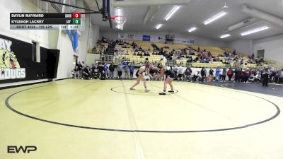125 lbs Semifinal - Baylin Maynard, Sand Springs Girls vs Kyleagh Lackey, Jay High School