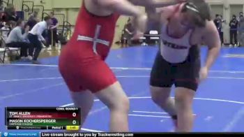 285 lbs Cons. Round 1 - Tom Allen, St. John`s University (Minnesota) vs Mason Kochersperger, Carthage College