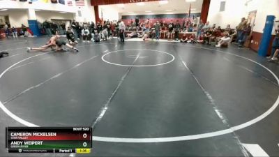 150 lbs Cons. Round 4 - Andy Weipert, Green River vs Cameron Mickelsen, Star Valley