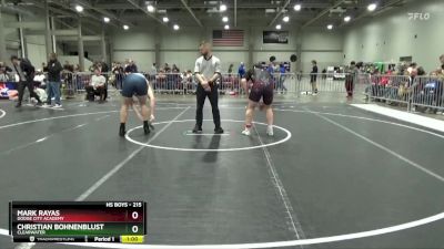 215 lbs Cons. Round 2 - Christian Bohnenblust, Clearwater vs Mark Rayas, Dodge City Academy