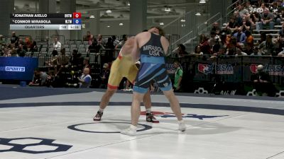 97 kg Quarters - Jonathan Aiello, Ohio RTC/ Titan Mercury Wrestling Club vs Connor Mirasola, NLWC/TMWC