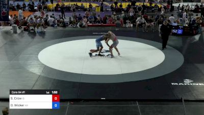 165 lbs Cons 64 #1 - Skyler Crow, ID vs Damien Wicker, AR