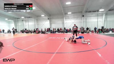 125 lbs Rr Rnd 2 - Angelia Waren, Perry Girls Wrestling Club vs Brinlea Weant, Newkirk Girls