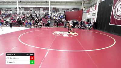 144 lbs Round Of 16 - Spear Gorelick, Charlotte Latin vs Winston Wu, Wesleyan School