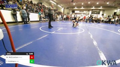 52 lbs Quarterfinal - Mason McCuistion, Pryor Tigers vs Teagan Eichhorn, Vinita Kids Wrestling