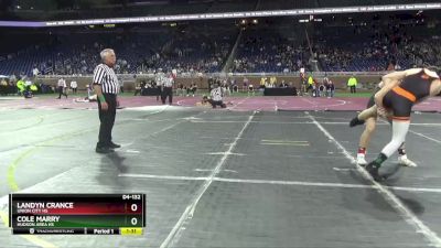 D4-132 lbs Semifinal - Cole Marry, Hudson Area HS vs Landyn Crance, Union City HS