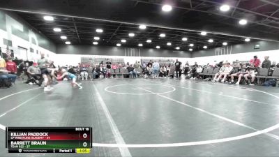 75 lbs Placement Matches (8 Team) - Killian Paddock, CP Wrestling Academy vs Barrett Braun, Team 922