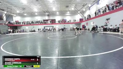 125 lbs Champ. Round 2 - Adonias Cantu, Colorado Mesa vs Shane Corrigan, UW-Parkside