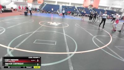 133 lbs Cons. Round 5 - Cody Merwin, Cortland State vs Trevor Cortright, Utica