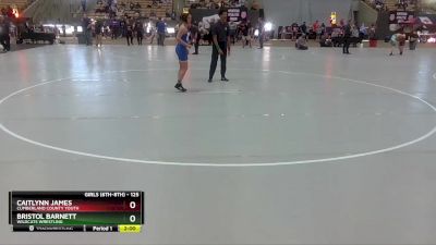 125 lbs Quarterfinal - Bristol Barnett, Wildcats Wrestling vs Caitlynn James, Cumberland County Youth