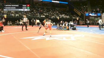 138 Class 4 lbs 3rd Place Match - Antonio Martinez, Fort Osage vs Jaxson Shute, Platte County